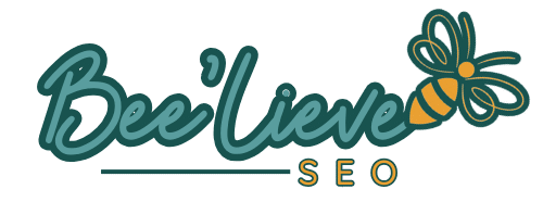Logo de l'entreprise de rédaction web SEO appelée Bee'Lieve SEO.